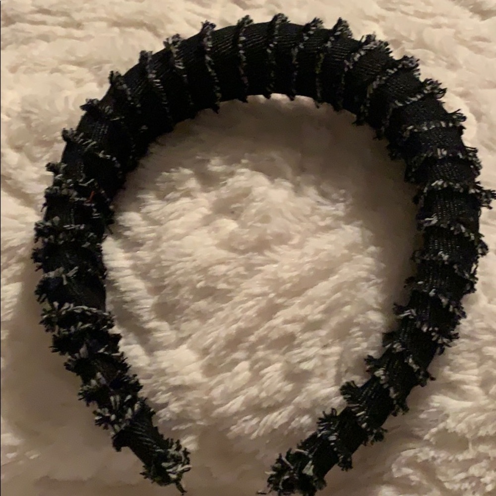 Black denim head band - Picture 3 of 3